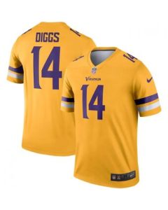 Men's Minnesota Vikings #14 Stefon Diggs Gold Inverted Legend Jersey