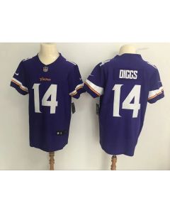 Men's Minnesota Vikings #14 Stefon Diggs Purple Vapor Untouchable Elite Stitched NFL Jersey