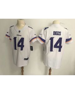 Men's Minnesota Vikings #14 Stefon Diggs White Vapor Untouchable Elite Stitched NFL Jersey