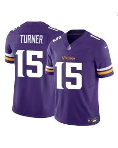 Men's Minnesota Vikings #15 Dallas Turner Purple 2024 Draft F.U.S.E. Vapor Untouchable Limited Stitched Jersey
