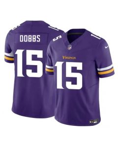 Men's Minnesota Vikings #15 Josh Dobbs Purple 2023 F.U.S.E. Vapor Untouchable Limited Stitched Jersey