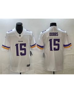 Men's Minnesota Vikings #15 Josh Dobbs White Vapor Untouchable Limited Stitched Jersey