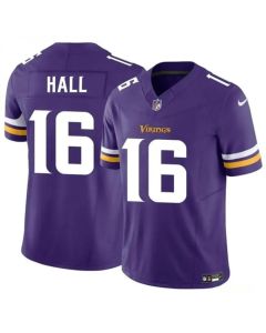 Men's Minnesota Vikings #16 Jaren Hall Purple 2023 F.U.S.E. Vapor Untouchable Limited Stitched Jersey