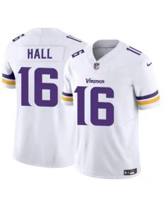 Men's Minnesota Vikings #16 Jaren Hall White 2023 F.U.S.E. Vapor Untouchable Limited Stitched Jersey