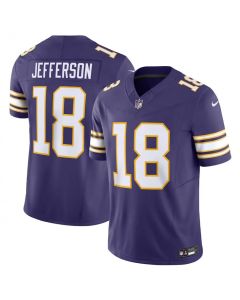 Men's Minnesota Vikings #18 Justin Jefferson Purple 2023 F.U.S.E. Vapor Untouchable Limited Stitched Jersey (Purple)