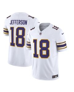 Men's Minnesota Vikings #18 Justin Jefferson White 2023 F.U.S.E. Vapor Untouchable Limited Stitched Jersey