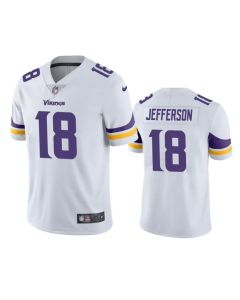 Men's Minnesota Vikings #18 Justin Jefferson White Vapor Untouchable Limited Stitched NFL Jersey