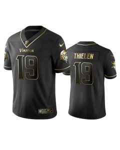 Men's Minnesota Vikings #19 Adam Thielen Black 2019 Golden Edition Limited Stitched NFL Jersey