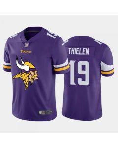 Men's Minnesota Vikings #19 Adam Thielen Purple 2020 Team Big Logo Limited Stitched Jersey