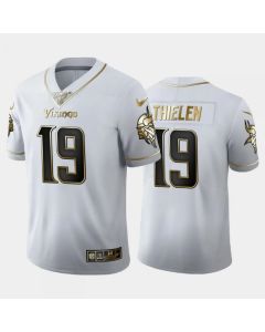 Men's Minnesota Vikings #19 Adam Thielen White 2019 100th Season Golden Edition Limited Stitched NFL Jersey
