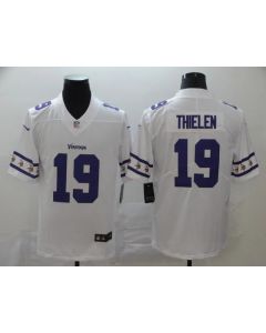 Men's Minnesota Vikings #19 Adam Thielen White 2019 Team Logo Limited Stitched NFL Jersey
