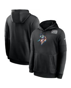Men's Minnesota Vikings 2020 Black Crucial Catch Sideline Performance Pullover Hoodie