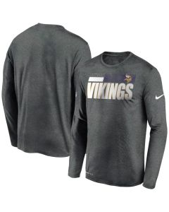 Men's Minnesota Vikings 2020 Grey Sideline Impact Legend Performance Long Sleeve T-Shirt