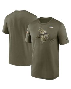 Men's Minnesota Vikings 2021 Olive Salute To Service Legend Performance T-Shirt