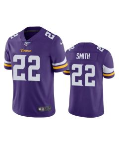 Men's Minnesota Vikings #22 Harrison Smith Purple 2019 100th Season Vapor Untouchable Limited Stitched NFL Jersey