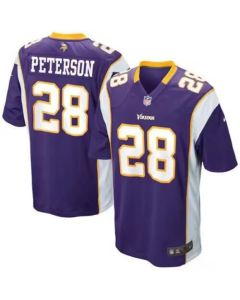 Men's Minnesota Vikings #28 Adrian Peterson Purple Stitched Jersey