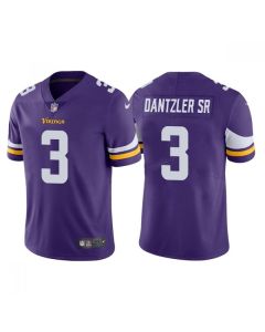 Men's Minnesota Vikings #3 Cameron Dantzler Purple Vapor Untouchable Stitched Jersey