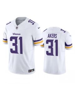 Men's Minnesota Vikings #31 Cam Akers White 2023 F.U.S.E. Vapor Untouchable Limited Stitched Jersey