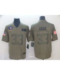 Men's Minnesota Vikings #33 Dalvin Cook 2019 Camo Salute To Service Limited Stitched NFL Jersey