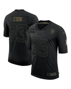 Men's Minnesota Vikings #33 Dalvin Cook 2020 Black Salute To Search Limited Jersey