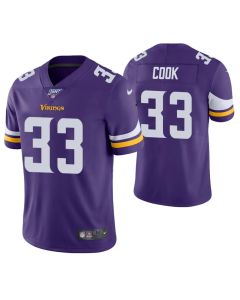 Men's Minnesota Vikings #33 Dalvin Cook Purple 2019 100th Season Vapor Untouchable Limited Stitched NFL Jersey