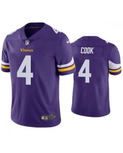 Men's Minnesota Vikings #4 Dalvin Cook Purple Vapor Untouchable Stitched Jersey