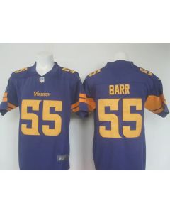 Men's Minnesota Vikings #55 Anthony Barr Purple Limited Rush Stitched NFL Jersey