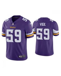 Men's Minnesota Vikings #59 Nick Vigil Purple Vapor Untouchable Limited Stitched Jersey