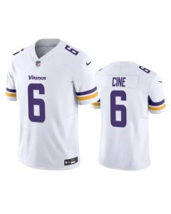 Men's Minnesota Vikings #6 Lewis Cine White 2023 F.U.S.E. Vapor Untouchable Stitched Jersey