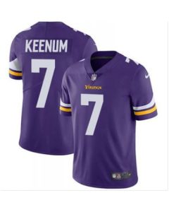 Men's Minnesota Vikings #7 Case Keenum Purple Vapor Untouchable Limited Stitched NFL Jersey