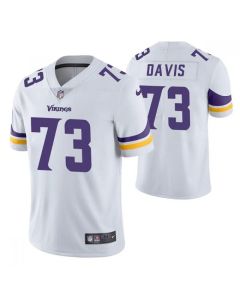 Men's Minnesota Vikings #73 Jesse Davis White Vapor Untouchable Stitched Jersey