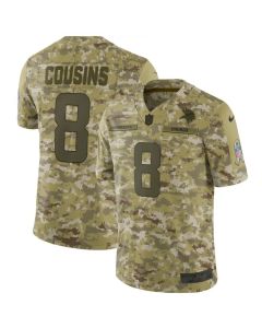 Men's Minnesota Vikings #8 Kirk Cousins 2018 Camo Salute to Service Limited Stitched NFL Jersey