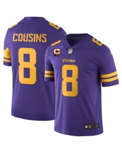 Men's Minnesota Vikings #8 Kirk Cousins 2022 Purple With 4-Star C Patch Color Rush Limited Stitched Jersey