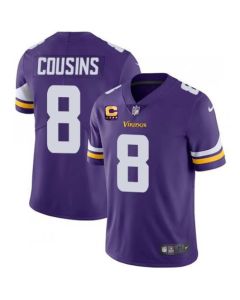 Men's Minnesota Vikings #8 Kirk Cousins 2022 Purple With 4-Star C Patch Vapor Untouchable Limited Stitched Jersey