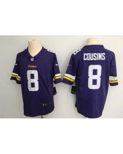 Men's Minnesota Vikings #8 Kirk Cousins Purple Vapor Untouchable Limited Stitched NFL Jersey