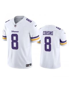 Men's Minnesota Vikings #8 Kirk Cousins White 2023 F.U.S.E. Vapor Untouchable Stitched Jersey