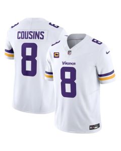 Men's Minnesota Vikings #8 Kirk Cousins White 2023 F.U.S.E. With 4-Star C Patch Vapor Untouchable Limited Stitched Jersey