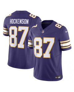 Men's Minnesota Vikings #87 T.J. Hockenson Purple 2023 F.U.S.E. Vapor Untouchable Limited Stitched Jersey