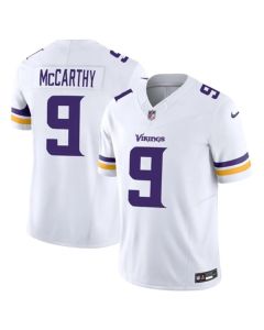 Men's Minnesota Vikings #9 J.J. McCarthy White 2024 Draft F.U.S.E Vapor Untouchable Limited Stitched Jersey