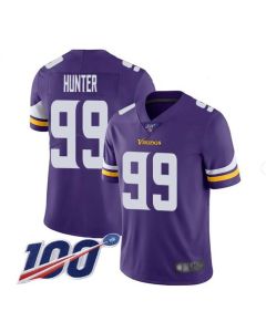 Men's Minnesota Vikings #99 Danielle Hunter 2019 100th Season Purple Vapor Untouchable Limited NFL Stitched Jersey