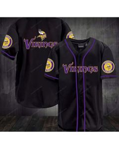 Men's Minnesota Vikings Black Stitched Jersey