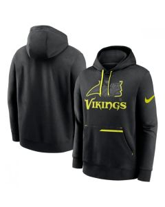 Men's Minnesota Vikings Black Volt Pullover Hoodie