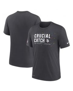 Men's Minnesota Vikings Charcoal 2021 Crucial Catch Performance T-Shirt