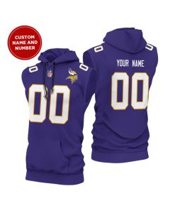 Men's Minnesota Vikings Customized Purple Limited Edition Sleeveless Hoodie