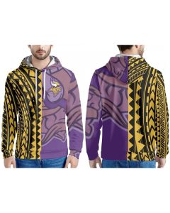 Men's Minnesota Vikings Gold/Black/Purple Pullover Hoodie