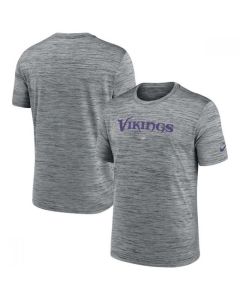 Men's Minnesota Vikings Grey Velocity Performance T-Shirt (Grey)