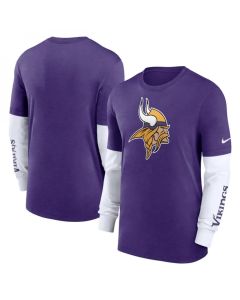 Men's Minnesota Vikings Heather Purple Slub Fashion Long Sleeve T-Shirt