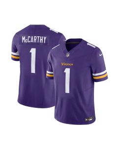 Men's Minnesota Vikings J.J. McCarthy Purple 2024 NFL Draft First Round Pick Player F.U.S.E. Vapor Untouchable Limited Stitched Football Jersey