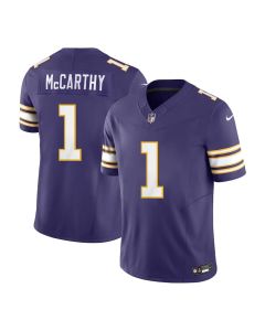 Men's Minnesota Vikings J.J. McCarthy Purple 2nd Alternate 2024 NFL Draft First Round Pick Player F.U.S.E. Vapor Untouchable Limited Stitched Football Jersey