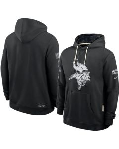 Men's Minnesota Vikings Nike Black 2026 Salute to Service Sideline Dri-FIT Pullover Hoodie